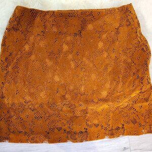 Suede Lace Skirt
